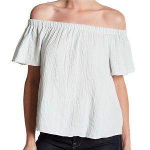 Off the shoulder gauze blouse Sz 8 Rebecca